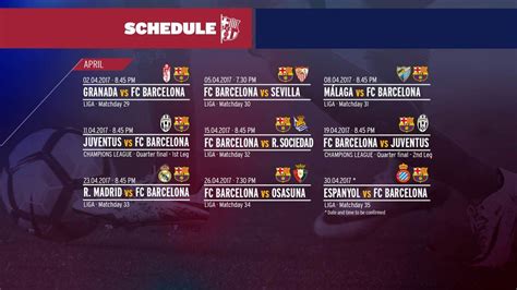 barcelona fc football schedule